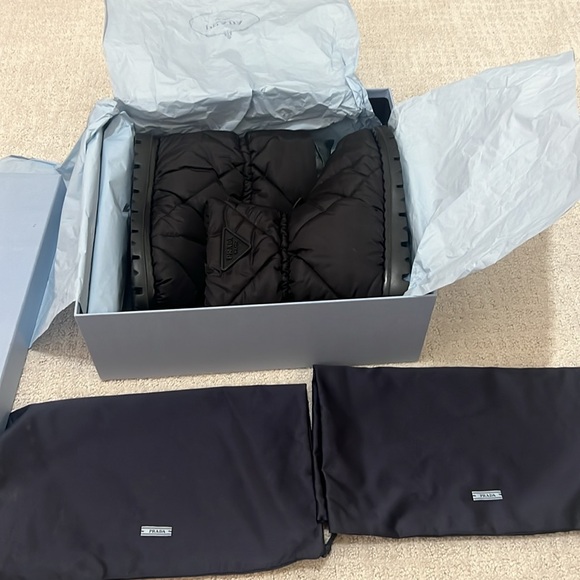 Prada Women's Black Quilted Boots - Picture 8 of 15